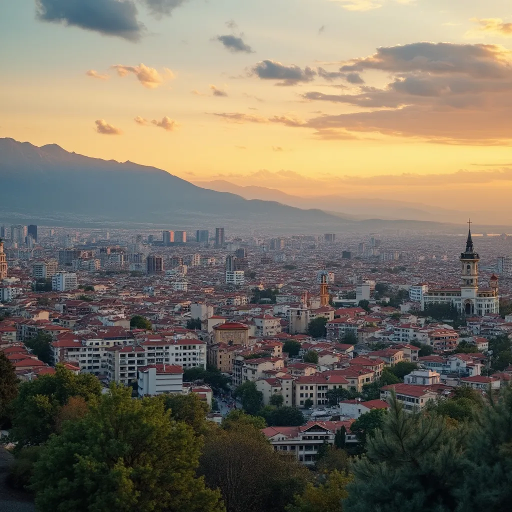Albanian cityscape representing investment opportunities