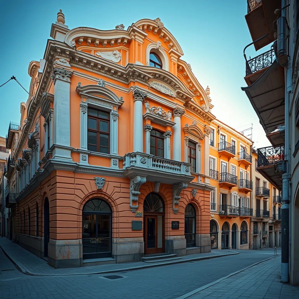 Restored historical building in central Tirana